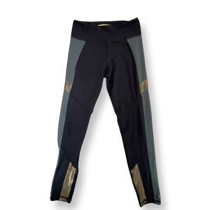 Betsey Johnson Green Black Colorblock Performance Leggings